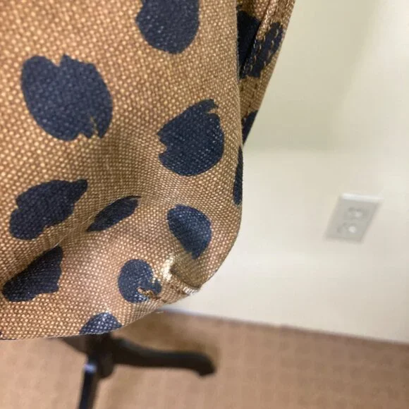 Madewell Canvas Transport Tote Painted Spots Leopard Print Sturdy Wear marks - Picture 8 of 13